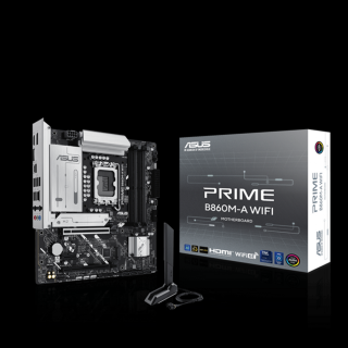 Asus Alaplap - Intel PRIME B860M-A WIFI s1851 (B860, 4xDDR5 8666+MHz, 4xSATA3, 2xM.2, HDMI+2xDP)