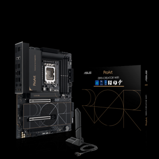 Asus Alaplap - Intel PROART Z890-CREATOR WIFI LGA1851 (Z890, ATX, 4xDDR5 9066+MHz, 4xSATA3, 5xM.2, HDMI+3xTB)