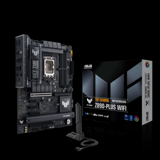 Asus Alaplap - Intel TUF GAMING Z890-PLUS WIFI LGA1851 (Z890, ATX, 4xDDR5 9066+MHz, 4xSATA3, 4xM.2, HDMI+DP+TB)