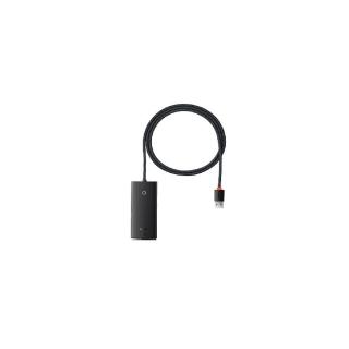 Baseus Lite 4 portos USB-A HUB adapter (USB-A > USB 3.0*4-re) 25cm WKQX030001 Fekete