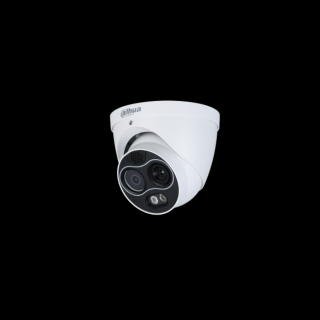 Dahua IP Turret hőkamera - TPC-DF1241-B3F4-S2 (256x192, 3,5mm / 4MP, 4mm, ICR, IR30m, IP67, WDR, audio, I/O, PoE)