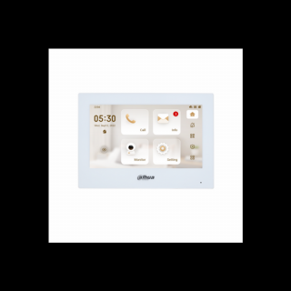 Dahua IP video kaputelefon - VTH2621GW-P (beltéri egység, 7" touch screen, 1024x600, PoE, SD, I/O, H.265, fehér)
