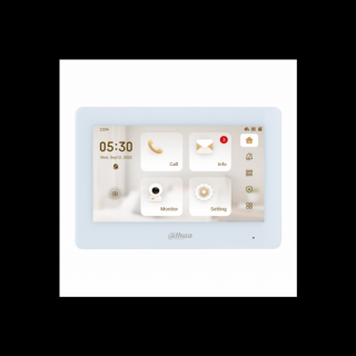 Dahua IP video kaputelefon - VTH5421HW-W (beltéri egység; 7" touch, SD, I/O, PoE, wifi, fehér)