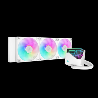DeepCool CPU Water Cooler - LT360 WH ARGB (max 19dB; max. 145,86 m3/h; 3x12cm. fehér)