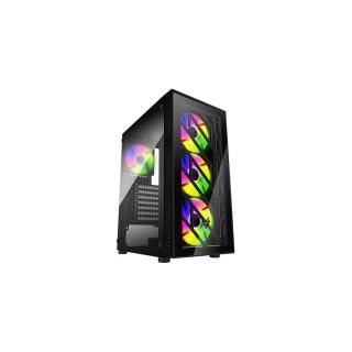 FSP CMT192 táp nélküli ablakos Mid Tower számítógépház fekete