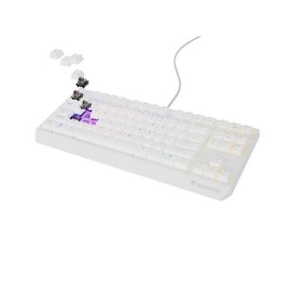 Genesis Thor 230 TKL US RGB fehér mechanikus gaming billentyűzet, Brown switch hot swap