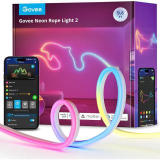 Govee 3 méter Neon előre telepített szalagfény (Matter, Homekit, Google, Alexa, Smarthings)