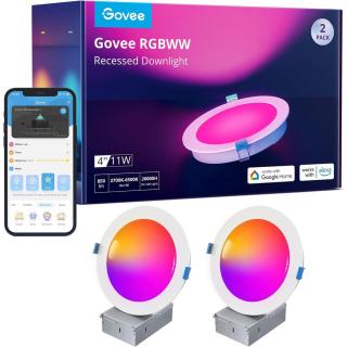 GOVEE B601B Smart LED Süllyesztett Lámpa 4" (2-es csomag)