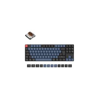Keychron K1 Pro Bluetooth / USB-C angol Gateron low-profile MX 2.0 Mechanical Brown mechanikus billentyűzet fekete-kék
