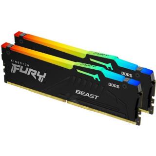 Kingston Memória Desktop - 32GB Kit DDR5 FURY Beast RGB (2x16GB, 6000MHz, CL30)