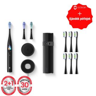 Oclean X Ultra Set Black elektromos fogkefe+ pótfej (OCL553499+OCL552232)