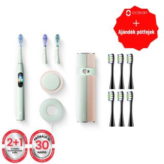 Oclean X Ultra Set Green elektromos fogkefe+ pótfej (OCL553505+OCL552232)