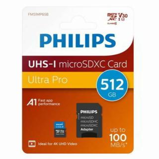 Philips Micro SDXC Memóriakártya 512GB Class 10 UHS-I U1 Adapter (PH133549)