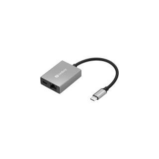 Sandberg PD100W RTL8153B+LDR6203S 1Gb/s USB-C RJ45 hálózati adapter