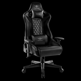 Spirit of Gamer szék - CRUSADER Black (állítható dőlés/magasság/kartámasz; max.120kg-ig, fekete)