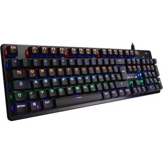 The G-Lab Gamer Billentyűzet - KEYZ-CARBON-V3/INT (RGB LED, Mechanikus, Blue switch, USB, fekete, angol)