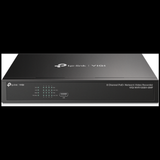 TP-link NVR rögzítő - NVR1008H-8MP (8 csatorna, 8 PoE+ port; H265+, 8MP, HDMI, VGA, 2xUSB, 1x Sata(max10TB), audio)