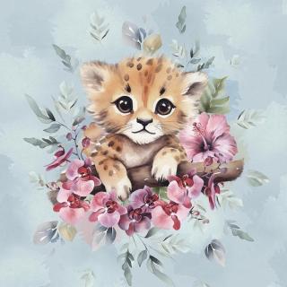 Futter, szabadidő anyag panel 40x50 cm, Leopárd