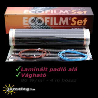 Fűtőfilm ECOFILM SET 80 W / m2 4 m hossz    Akció