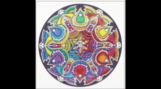 Gyémántkirakó készlet - Mandala színes (eltérő formájú kövekkel)