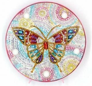 Gyémántszemes kirakós lámpa - pillangó