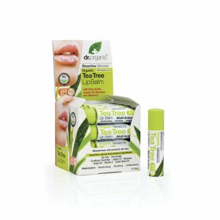 Dr. Organic Ajakbalzsam Bio teafával • 5,7 ml