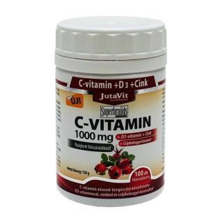 Jutavit C-vitamin 1000mg csipkebogyó D3 nyújtott hatású 100x