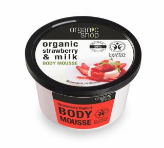 Organic Shop Testápoló mousse "Eper joghurt"