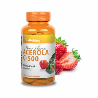 VITAKING ACEROLA C-500 EPRES ÍZBEN (40 RÁGÓTAB)