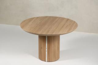 Scar tölgyfa kerek asztal márvánnyal