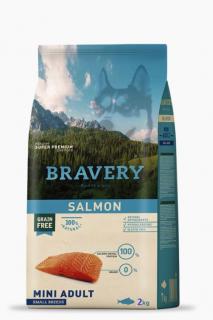 Bravery 2kg Salmon, Mini Adult, Small breeds Hypoallergén, super prémium, Lazac