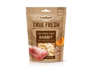 Carnilove True Fresh Raw freeze-dried snack Rabbit with pumpkin-nyúl sütőtökkel 40g