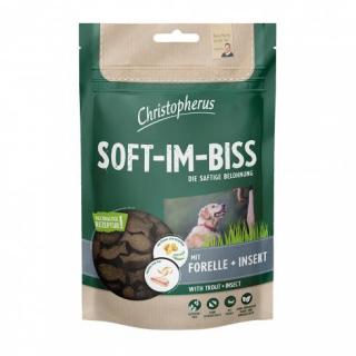 Christopherus Dog Jutalomfalat Grain Free Soft-Im-Biss Pisztráng és rovar 125g