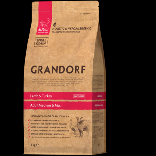 GRANDORF LAMB AND BROWN RICE ADULT MEDIUM AND MAXI 1 KG