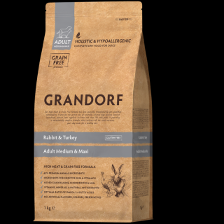 GRANDORF RABBIT AND POTATO ADULT MEDIUM AND MAXI 1 KG