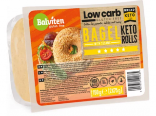 Balviten gluténmentes low carb szénhidrát csökkentett bagel - KETO - 2x75g - 150g