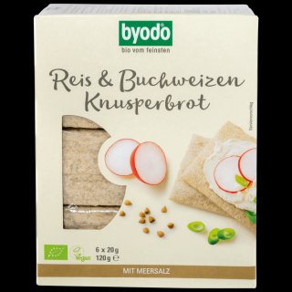 Byodo bio hajdina és rizs kenyérlapok 120g