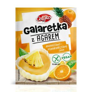 Celiko gluténmentes tortazselé agarral - ananász és narancs ízű 45g
