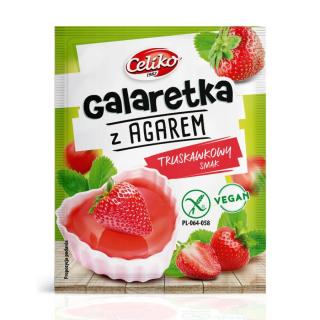 Celiko gluténmentes tortazselé agarral - eper ízű 45g