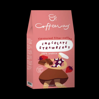 Coffeeway őrölt filter kávé Chocolate Strawberry - csokoládés epres 200g