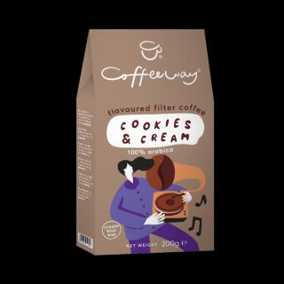 Coffeeway őrölt filter kávé Cookies and Cream - krémes keksz 200g