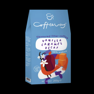 Coffeeway őrölt filter kávé Vanilla Caramel Decaf - koffeinmentes vanília mogyoró 200g