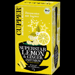 Cupper bio Lemon  Ginger - citromos tea gyömbérrel - 20 filter 50g
