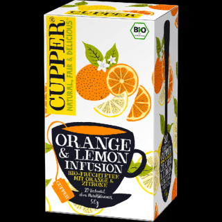 Cupper bio Orange  Lemon - narancs és citrom gyümölcstea - 20 filter 50g