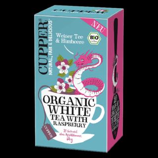 Cupper bio White Tea Rasberry - málna fehér tea - 20 filter 34g