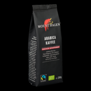 Mount Hagen bio koffeinmentes arabica kávé, őrölt - Fairtrade 250g