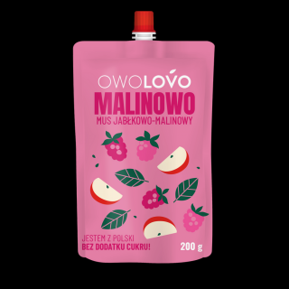 Owolovo 100% alma-málna gyümölcspüré 200g