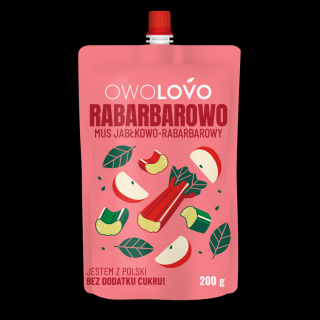 Owolovo 100% alma-rebarbara gyümölcspüré 200g