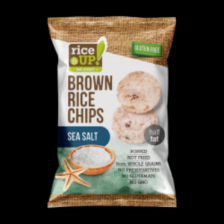 Rice Up barna rizs chips tengeri sós ízű 60g