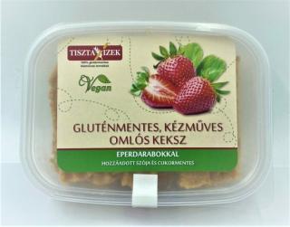 Tiszta Ízek gluténmentes keksz eperdarabokkal 180g